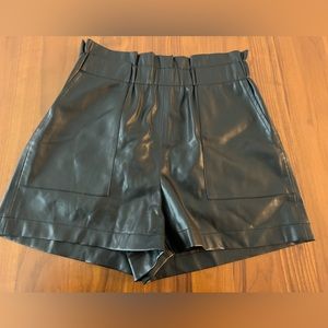 Zara leather shorts